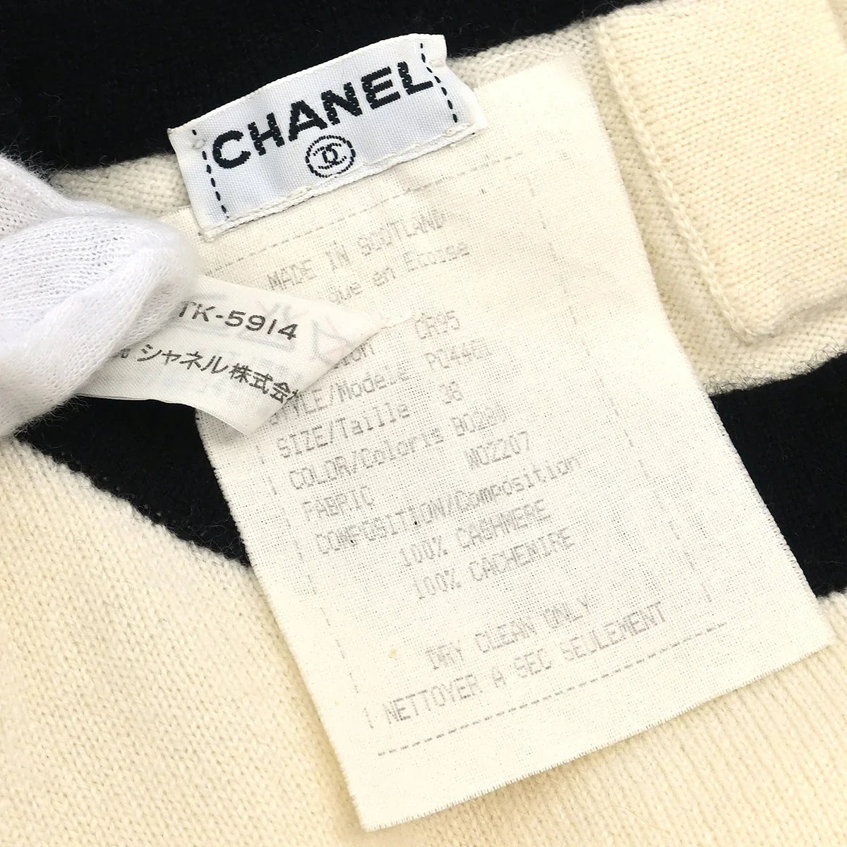 Chanel 1995 Ensemble Cardigan Short Sleeve Top White #38