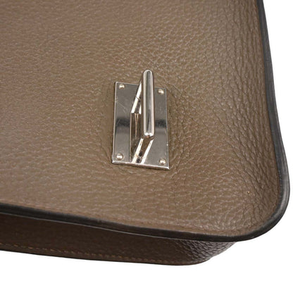 Hermes 2014 Etoupe Taurillon Clemence Steve Caporal 27 Shoulder Bag