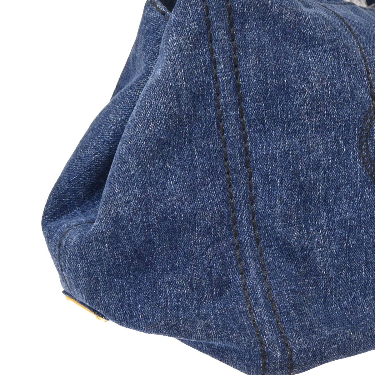 Prada Blue Denim Canapa Tote Handbag