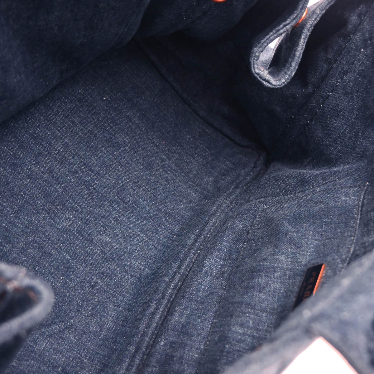 Prada Blue Denim Canapa Tote Handbag