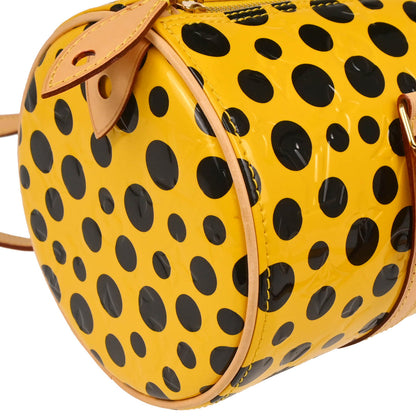 Louis Vuitton Yayoi Kusama 2012 Yellow Vernis Dot Infinity Papillon Handbag M91424