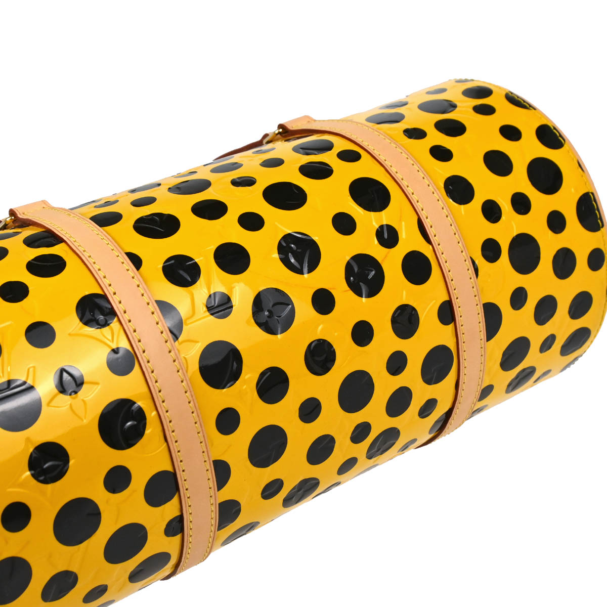 Louis Vuitton Yayoi Kusama 2012 Yellow Vernis Dot Infinity Papillon Handbag M91424