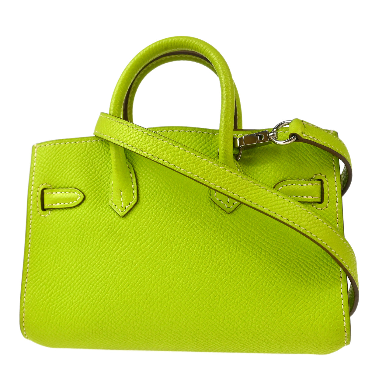 Hermes 2010 Kiwi Epsom Tiny Birkin 15 Shoulder Bag