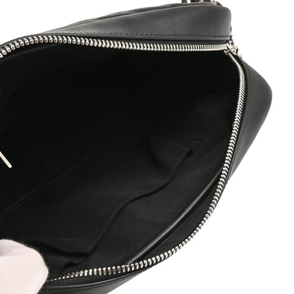 Chanel 2018 Black Lambskin Chevron Camera Bag Small