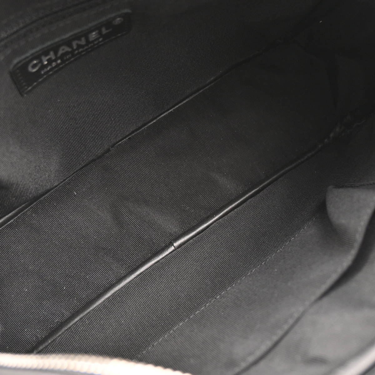 Chanel 2018 Black Lambskin Chevron Camera Bag Small