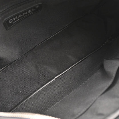 Chanel 2018 Black Lambskin Chevron Camera Bag Small