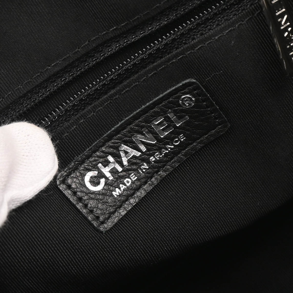 Chanel 2018 Black Lambskin Chevron Camera Bag Small