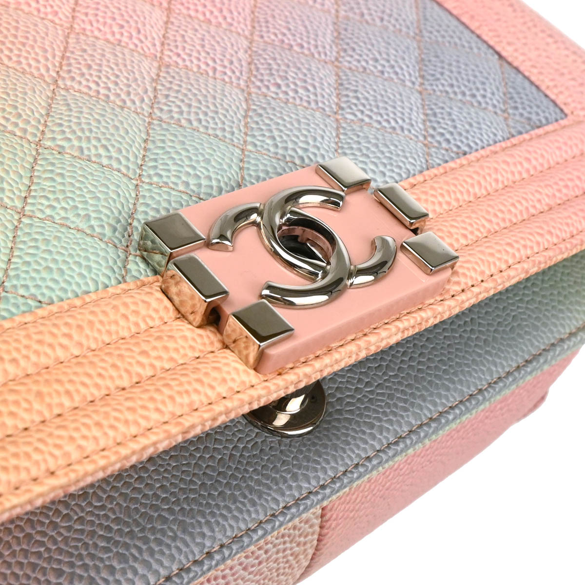 Boy Chanel 2018 Pastel Color Caviar Medium Shoulder Bag