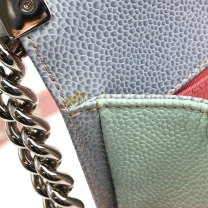Boy Chanel 2018 Pastel Color Caviar Medium Shoulder Bag