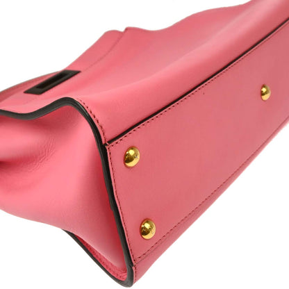 Fendi Pink Leather Peekaboo 2way Shoulder Handbag