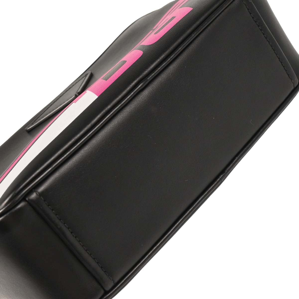 Prada Black Calfskin Racing Logo Camera Bag Shoulder Bag