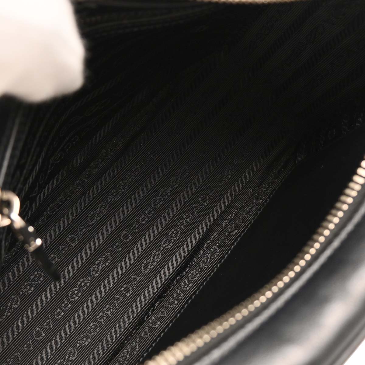 Prada Black Calfskin Racing Logo Camera Bag Shoulder Bag