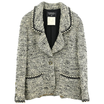 Chanel 1994 Single Breasted Jacket White #42