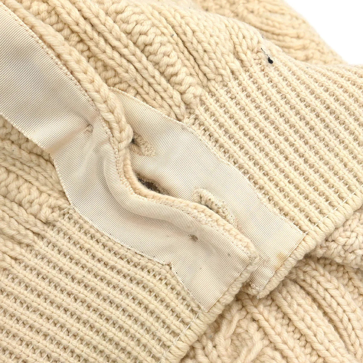 Chanel Cardigan Fisherman Sweater White