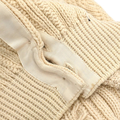 Chanel Cardigan Fisherman Sweater White