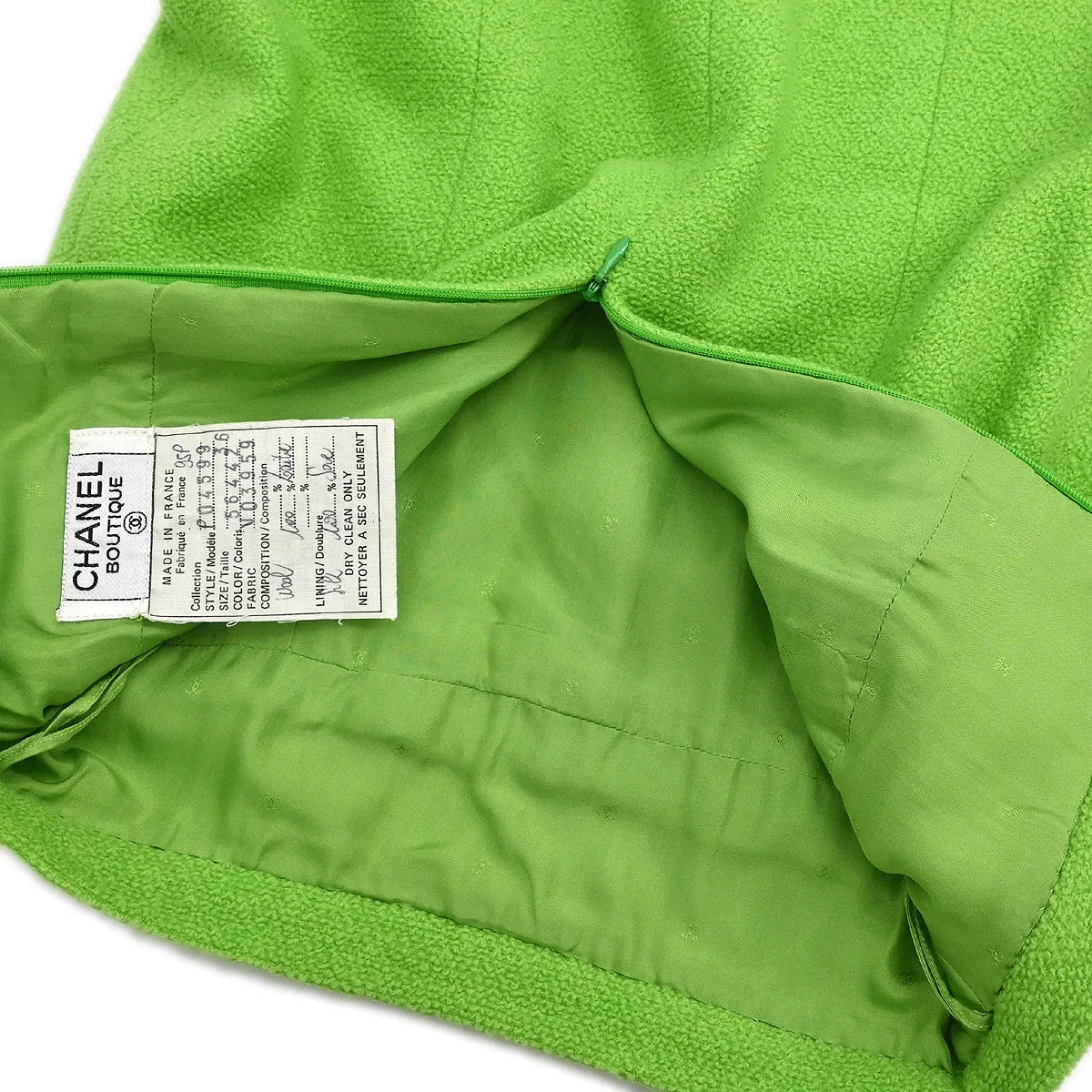 Chanel 1995 Setup Suit Jacket Skirt Green #36