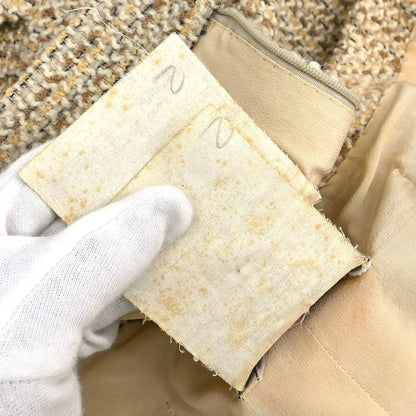Chanel Setup Suit Jacket Skirt Beige #36