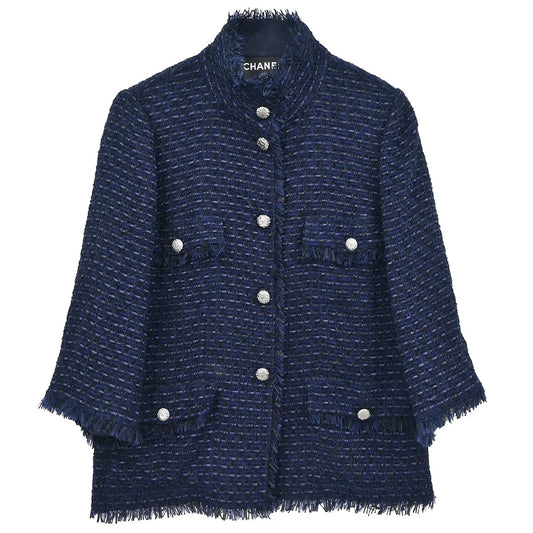 Chanel 2006 Single Breasted Jacket Navy #38