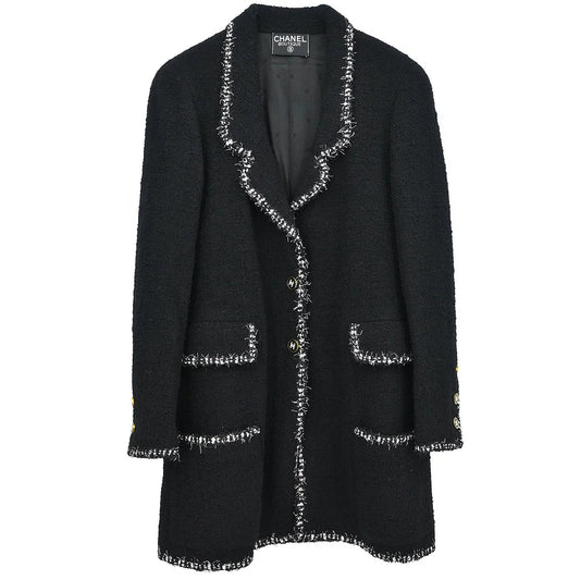 Chanel Single Breasted Jacket Black