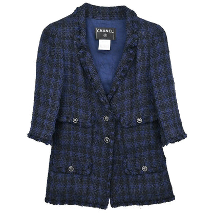 Chanel 2007 Single Breasted Jacket Navy #34