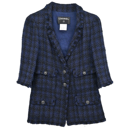 Chanel 2007 Single Breasted Jacket Navy #34