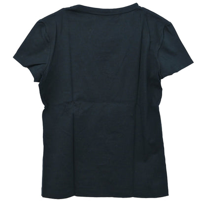 Yves Saint Laurent T-shirt Top Rhinestone Black #S