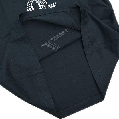 Yves Saint Laurent T-shirt Top Rhinestone Black #S