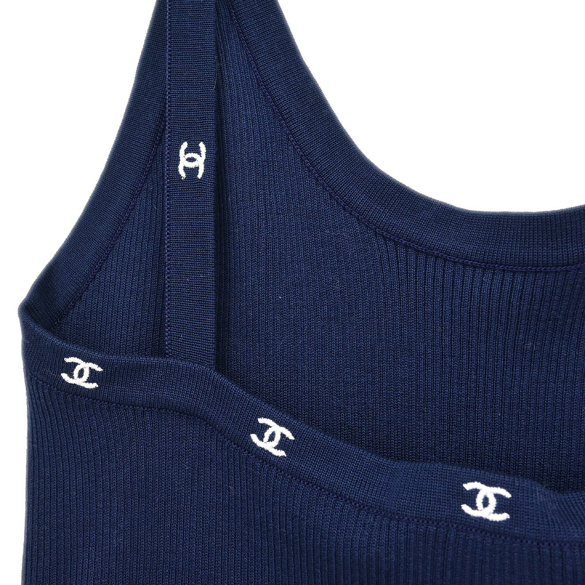 Chanel 1996 Sleeveless Top Camisole Navy #44