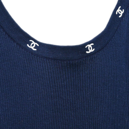 Chanel 1996 Sleeveless Top Camisole Navy #44