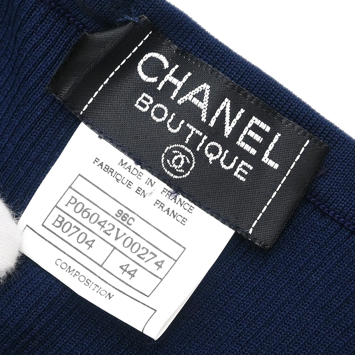 Chanel 1996 Sleeveless Top Camisole Navy #44