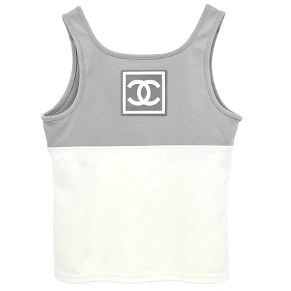 Chanel 2001 Sport Line Sleeveless Tank Top Gray #44