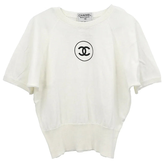 Chanel Short Sleeve Top White #40