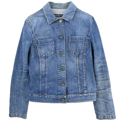 Salvatore Ferragamo Single Breasted Denim Jacket Blue #42