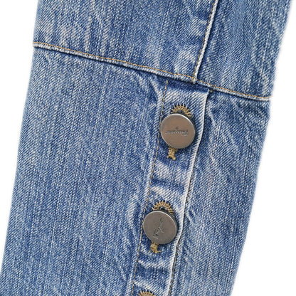 Salvatore Ferragamo Single Breasted Denim Jacket Blue #42