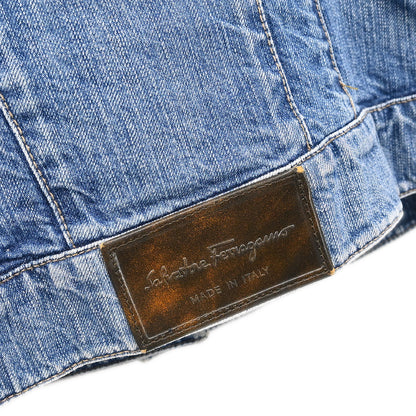 Salvatore Ferragamo Single Breasted Denim Jacket Blue #42
