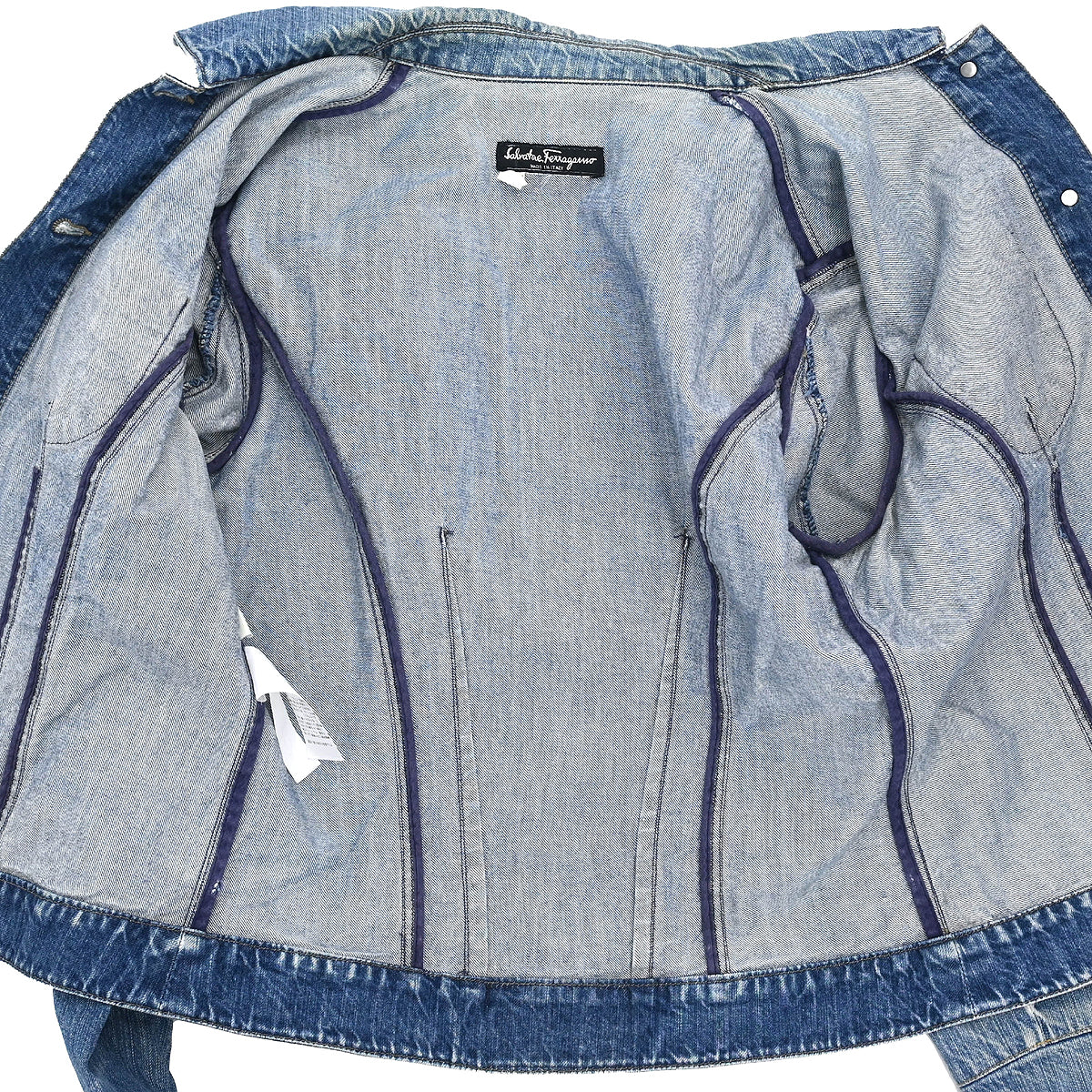 Salvatore Ferragamo Single Breasted Denim Jacket Blue #42