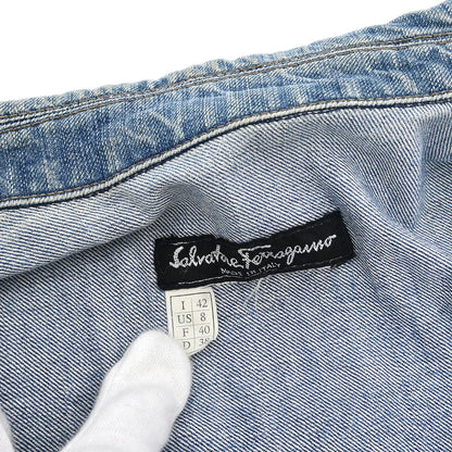Salvatore Ferragamo Single Breasted Denim Jacket Blue #42