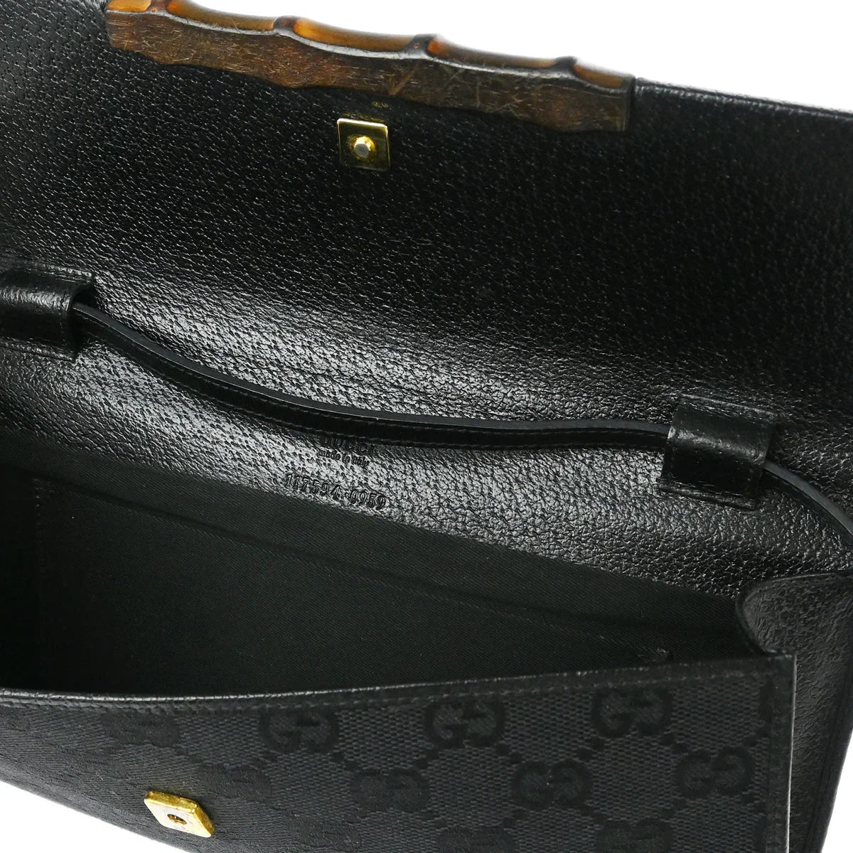 Gucci Black GG Bamboo Shoulder Bag