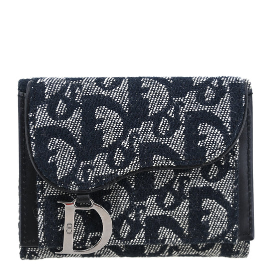 Christian Dior 2002 Black Trotter Trifold Wallet
