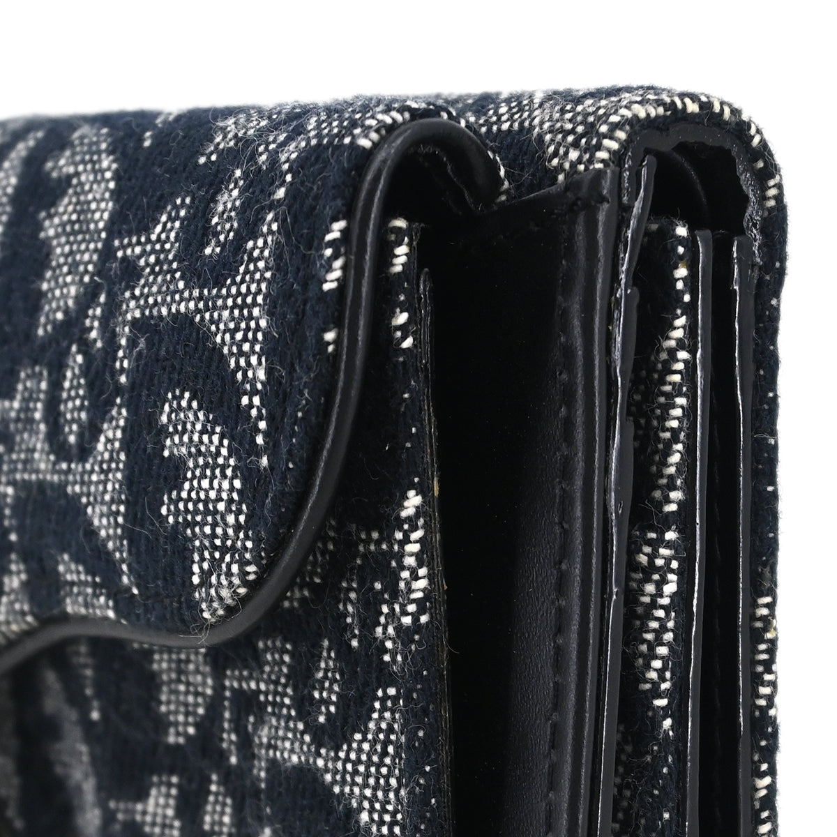 Christian Dior 2002 Black Trotter Trifold Wallet