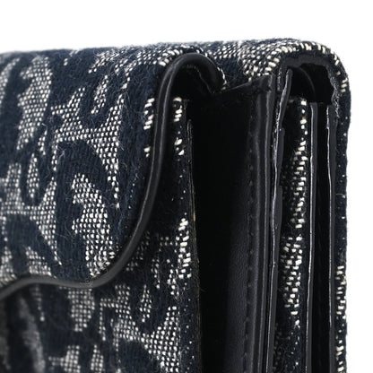 Christian Dior 2002 Black Trotter Trifold Wallet