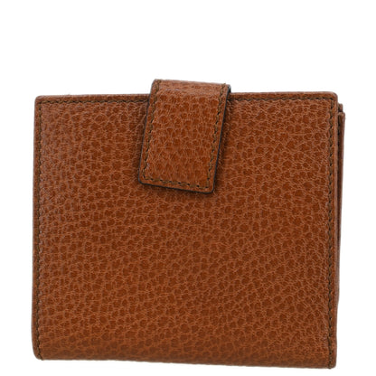 Gucci Brown Leather Bamboo Wallet