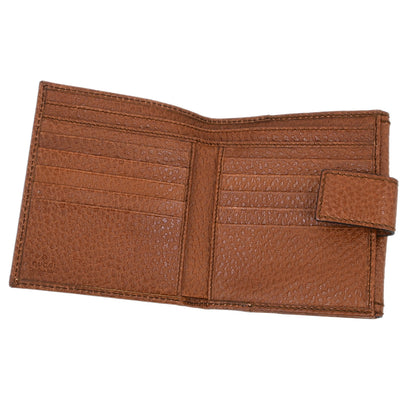 Gucci Brown Leather Bamboo Wallet