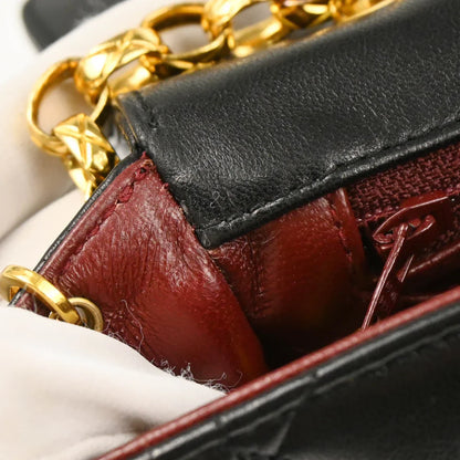 Chanel 1989-1991 Black Lambskin Shoulder Bag