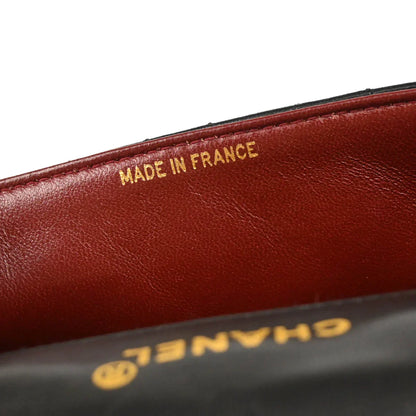 Chanel 1989-1991 Black Lambskin Shoulder Bag