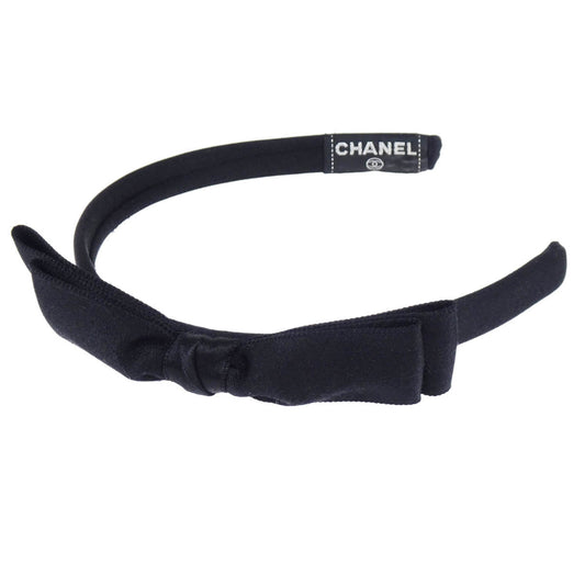 Chanel Bow Headband Hair Accessories Black