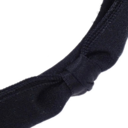 Chanel Bow Headband Hair Accessories Black