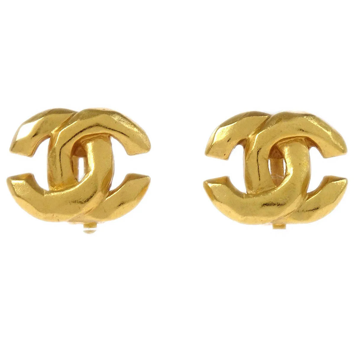 Chanel Gold CC Earrings Clip-On 99P