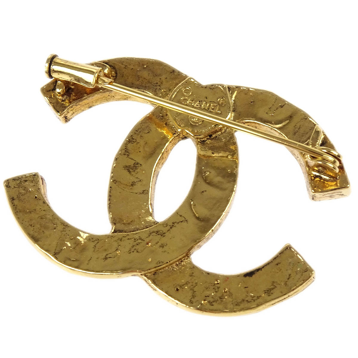 Chanel CC Brooch Pin Gold Rhinestone – AMORE Vintage Tokyo