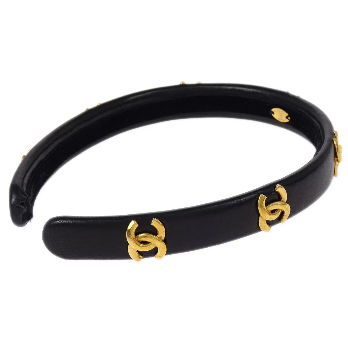 Chanel CC Headband Hair Accessories Black